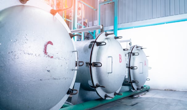 High pressure processing tanks for foods and beverages.